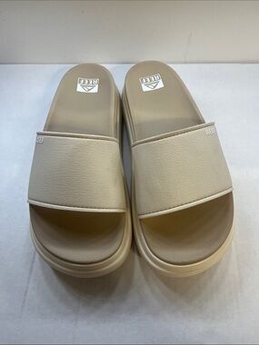 Reef Beige Platform Slide Sandals